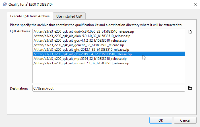 Selecting QSKs to run